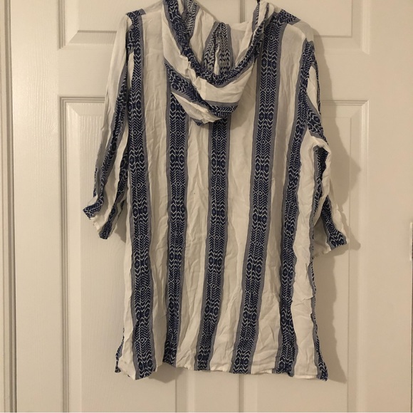 Vici Blue and White Swim Cover Up - Picture 2 of 4